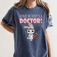 Med School Graduation Bunny Medical New Doctor Women's Comfort Colors T-Shirt Denim