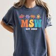 MSW Est 2025 Graduation School Social Worker Shirt Master Women's Comfort Colors T-Shirt Denim