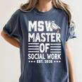MSW Est 2026 Masters Of Social Work Graduation Social Worker Women's Comfort Colors T-Shirt Denim