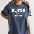 New Nurse Est 2018 Nursing School Graduation Women's Comfort Colors T-Shirt Denim