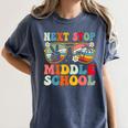 Next Stop Middle School Elementary School Graduation 2025 Women's Comfort Colors T-Shirt Denim