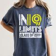 No Limits Cool Class Of 2019 Graduation Women's Comfort Colors T-Shirt Denim