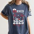 Nurse Earned It 2025 Nurse Graduation RN LPN Class Of 2025 Women's Comfort Colors T-Shirt Denim