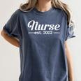 Nurse Est 2002 Graduation Women's Comfort Colors T-Shirt Denim