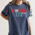 Nurse Est 2018 New Graduation Nursing School T-Shirt Women's Comfort Colors T-Shirt Denim
