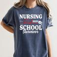 Nursing School Survivor 2025 RN ER Graduation Nurse Grad Women's Comfort Colors T-Shirt Denim