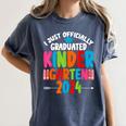 I Officially Graduated Kindergarten Graduation 2024 Women's Comfort Colors T-Shirt Denim
