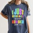 I Officially Graduated Kindergarten Graduation Class Of 2022 Women's Comfort Colors T-Shirt Denim