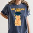 Orange Tabby Cat Graduation Distressed Shirt For Grads For Men Women Girls Kids Women's Comfort Colors T-Shirt Denim