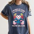 I Paused My Game To Graduate 2024 Gamer Graduation Women's Comfort Colors T-Shirt Denim