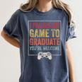 I Paused My Game To Graduate Gamer Graduation Men Boys Women's Comfort Colors T-Shirt Denim
