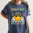 Peace Out 5th Grade Graduation Last Day Of School Women's Comfort Colors T-Shirt Denim