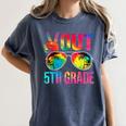 Peace Out 5th Grade Tie Dye Graduation Last Day Of School Women's Comfort Colors T-Shirt Denim