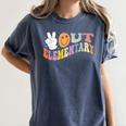 Peace Out Elementary Graduation Graduate Class Of 2025 Women's Comfort Colors T-Shirt Denim