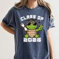 Peace Sign Hand Turtle Class Of 2026 Graduation Women's Comfort Colors T-Shirt Denim