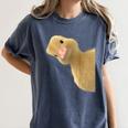 Peking Duck Peeking Chef Graduation Farm Duck Lover Women's Comfort Colors T-Shirt Denim