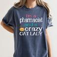 Pharmacist Cat Lady PharmD Women Graduation Women's Comfort Colors T-Shirt Denim