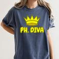 PhD Graduation Ph Diva t Shirt Phdiva Phd t Women's Comfort Colors T-Shirt Denim