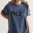 PhD Shirt Phinally Finally Done Graduation Her Women's Comfort Colors T-Shirt Denim