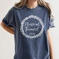 Physical Therapist Est 2018 Shirt Therapy Graduation Women's Comfort Colors T-Shirt Denim