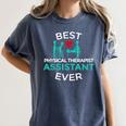 Physical Therapist Therapy Assistant PTA Graduation Women's Comfort Colors T-Shirt Denim