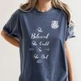 Police Academy Graduation She Believed She Could So She Did Women's Comfort Colors T-Shirt Denim
