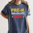 Pre-K Graduate Grad 2018 Graduation Shirt Women's Comfort Colors T-Shirt Denim