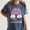 Pre k Graduation Class 2025 Graduate Pre-k Rainbow Girls Women's Comfort Colors T-Shirt Denim