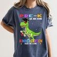 Pre k Graduation We Are Done Class 2023 Pre-k Dinosaur Boys Women's Comfort Colors T-Shirt Denim