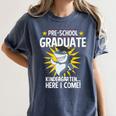 Pre K Graduation Shirts Shark Grad Toddler Women's Comfort Colors T-Shirt Denim