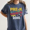 Pre-K Nailed It Class Of 2018 Graduation Women's Comfort Colors T-Shirt Denim