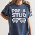 Pre-K Stud Shirt Boy Girl PreK Back To School Graduation Women's Comfort Colors T-Shirt Denim