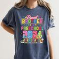 Pre School Graduation Idea Brother & Preschool Graduation Women's Comfort Colors T-Shirt Denim