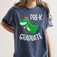 Preschool Graduation Preschooler Dinosaur Pre-K Dino Kids Women's Comfort Colors T-Shirt Denim
