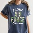 Proud Air Force Cousin Deployment Homecoming Graduation Women's Comfort Colors T-Shirt Denim
