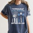 Proud Air Force Mother-In-Law US Air Force Graduation Women's Comfort Colors T-Shirt Denim