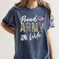 Proud Army Wife Army Graduation Wife US Army Wife Women's Comfort Colors T-Shirt Denim Proud Army Wife Army Graduation Wife US Army Wife Women's Comfort Colors T-Shirt Denim
