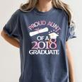 Proud Aunt Of a 2018 Graduate Auntie Graduation Women's Comfort Colors T-Shirt Denim