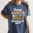 Proud Auntie Of 2022 Graduate Class 2022 Graduation Leopard Women's Comfort Colors T-Shirt Denim