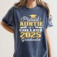 Proud Auntie Of 2025 College Graduate Family 25 Graduation Women's Comfort Colors T-Shirt Denim