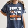 Proud Auntie Of a Basketball Senior 2026 Graduation Gifts Women's Comfort Colors T-Shirt Denim