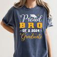 Proud Bro Of A Class Of 2024 Graduate Senior Graduation Women's Comfort Colors T-Shirt Denim