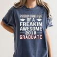 Proud Brother Of A 2018 Graduate Senior Graduation T Shirt Women's Comfort Colors T-Shirt Denim