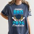 Proud Brother Of Two 2024 Graduates Twin Family Graduation Women's Comfort Colors T-Shirt Denim
