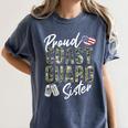 Proud Coast Guard Sister US Coast Guard Graduation Sister Women's Comfort Colors T-Shirt Denim