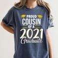 Proud Cousin Of A 2021 Graduate Graduation Clothes MBA PhD Women's Comfort Colors T-Shirt Denim