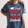 Proud Cousin Of A 2025 Graduate For Graduation Women's Comfort Colors T-Shirt Denim
