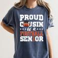 Proud Cousin Of a Football Senior 2026 Graduation Gifts Women's Comfort Colors T-Shirt Denim