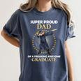 Proud Dad Of 2018 Graduate Dabbing Graduation Senior Shirt Women's Comfort Colors T-Shirt Denim