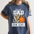 Proud Dad Of A 2026 Senior Basketball Graduation Leopard Women's Comfort Colors T-Shirt Denim